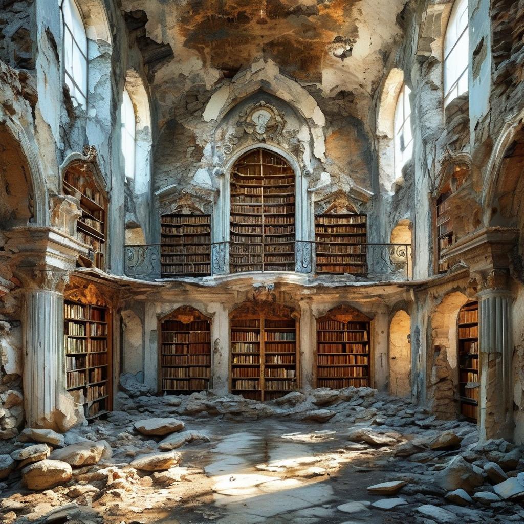 废墟图书馆:知识的殿堂,历史的见证
