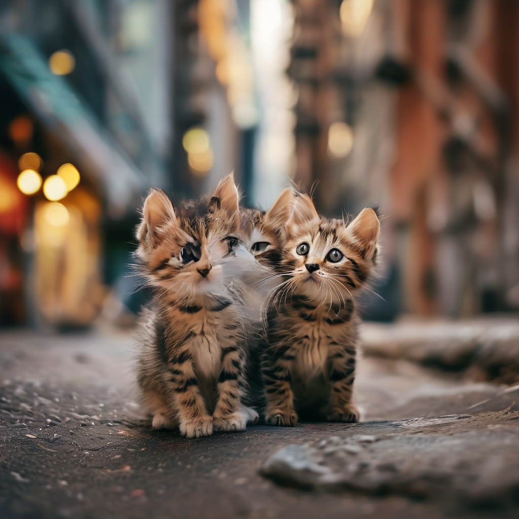 小猫咪在大城市中的幸福生活